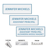 Standard 1" x 3" Engraved Plastic TEXT ONLY Name Badges | 11 COLORS