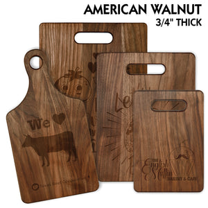 Customizable American Walnut Cutting Board | 4 SIZES