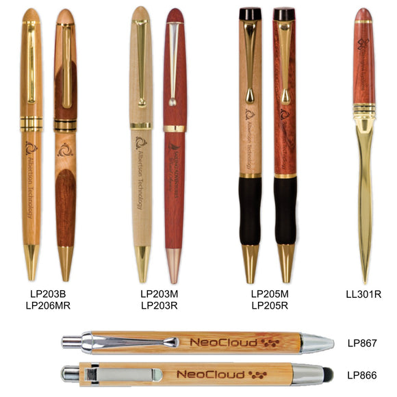 Customizable Wooden Pens and Letter Opener | 11 OPTIONS