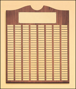 Airflyte Solid American Walnut 12 to 270 Gold Brass Plate Perpetual Plaques | 15 SIZES
