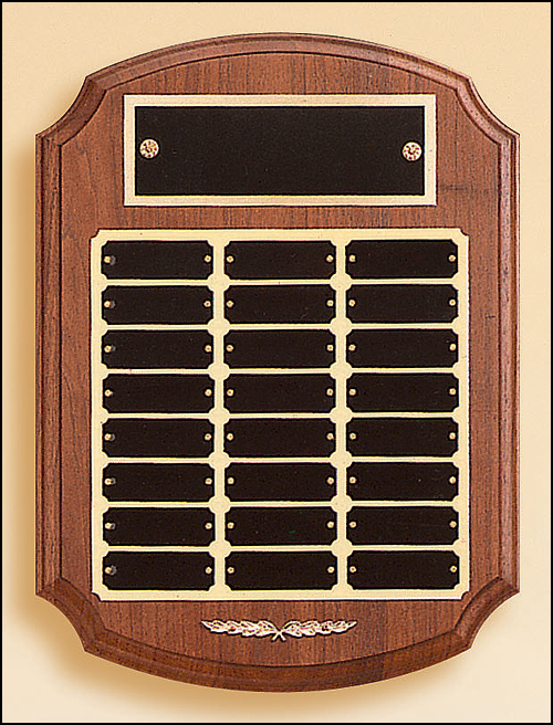 Airflyte Solid Walnut 12 to 24 Plate step edge rounded cove Perpetual Plaques | 2 SIZES