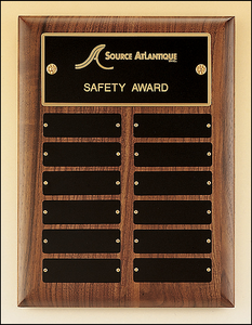Airflyte Solid American walnut 12 Plate Perpetual pinnacle plaque