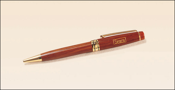 Airflyte Rosewood Gold Brass Trim Pen