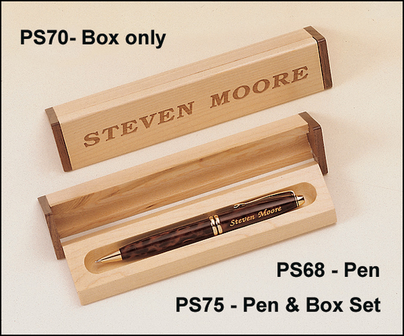 Airflyte Tortoise Shell Pen / Maple and Walnut Box | 3 OPTIONS