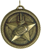 2" VM Series Football Award Medals on 7/8" Neck Ribbons