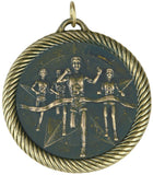 2" VM Series Cross Country Running Award Medals on 7/8" Neck Ribbons