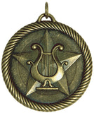2" VM Series Music Award Medals on 7/8" Neck Ribbons