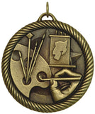 2" VM Series Art Award Medals on 7/8" Neck Ribbons