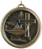 2" VM Series Christian School Award Medals on 7/8" Neck Ribbons