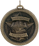 2" VM Series Outstanding Student Award Medals on 7/8" Neck Ribbons