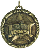 2" VM Series Reading Award Medals on 7/8" Neck Ribbons