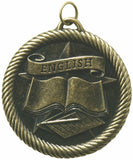2" VM Series English Award Medals on 7/8" Neck Ribbons
