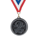 2" VM Series 2nd Place Medals on 7/8" Neck Ribbons