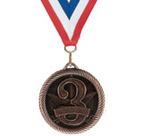 2" VM Series 3rd Place Medals on 7/8" Neck Ribbons
