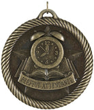 2" VM Series Perfect Attendance Award Medals on 7/8" Neck Ribbons