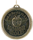 2" VM Series Look at me A-B honor Roll Award Medals on 7/8" Neck Ribbons