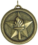 2" VM Series Victory Torch Award Medals on 7/8" Neck Ribbons