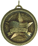 2" VM Series Citizenship Patriotism Award Medals on 7/8" Neck Ribbons