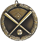 2" XR Series baseball Award Medals on 7/8" Neck Ribbons