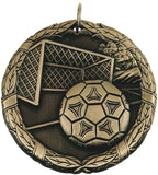 2" XR Series soccer Award Medals on 7/8" Neck Ribbons