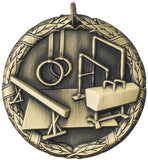 2" XR Series gymnastics Award Medals on 7/8" Neck Ribbons