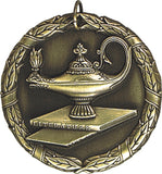 2" XR Series lamp of knowledge Award Medals on 7/8" Neck Ribbons