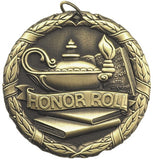 2" XR Series honor roll Award Medals on 7/8" Neck Ribbons
