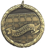 2" XR Series Attendance Award Medals on 7/8" Neck Ribbons