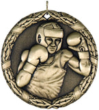 2" XR Series boxing Award Medals on 7/8" Neck Ribbons