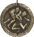 2" XR Series wrestling Award Medals on 7/8" Neck Ribbons