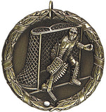 2" XR Series ice hockey goalie Award Medals on 7/8" Neck Ribbons