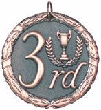 2" XR Series 3rd Place Award Medals on 7/8" Neck Ribbons